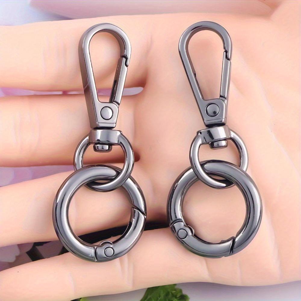 4Pcs Swivel Clasp Clip, Double Opening Swivel Snap Hook Snap Hook Lobster Claw Clasp for Keychain Bags Purses Lanyard DIY Crafts