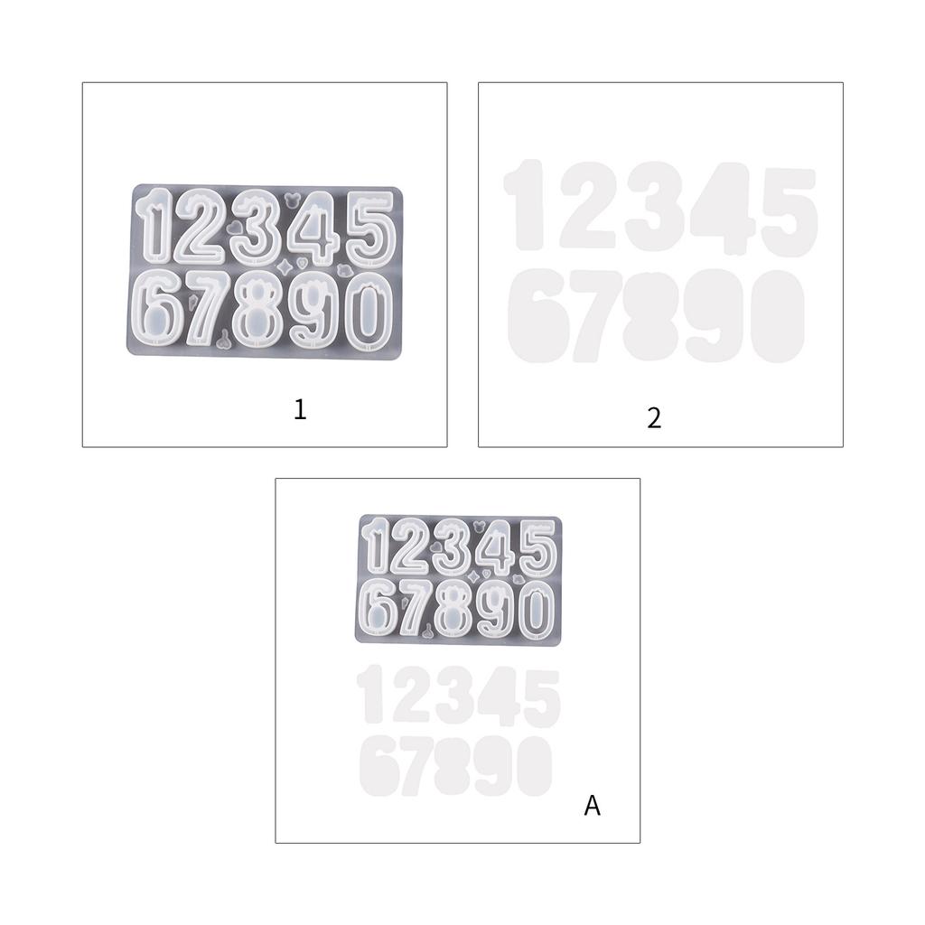 Number Mold 0 To 9 Silicone Mould Epoxy Resin Molds for DIY Handmade Crafts Wedding Jewelry Necklace Pendant Decorations