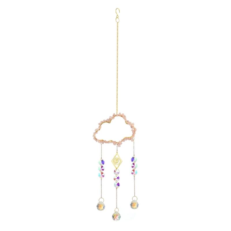 Natural Crystal Wind Bells Wind Chimes Sun Catcher Perfect Art Ornament Window Garden Hangings Ornaments Pendant