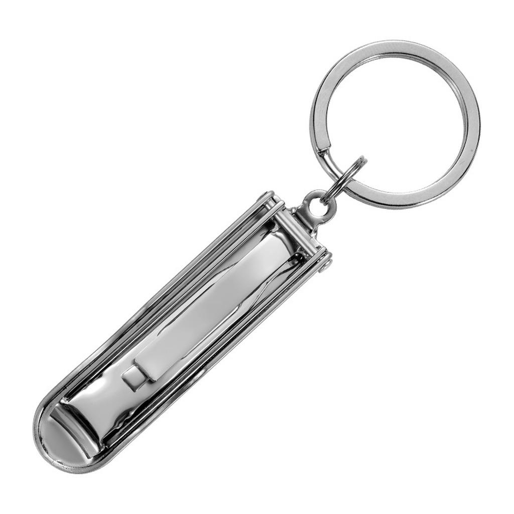 Stainless Steel Nail Clippers Mini Folding Nail Cutter Macaron Color Fingernail Trimmer Portable Manicure Clippers with Keychain