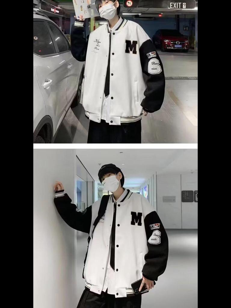 Men's Trendy Printed Baseball Jacket - Spring/Autumn High Street Casual Fashion