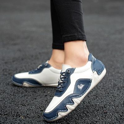 2025 Herbst Handgefertigte Leder Freizeitschuhe für Damen Design Sneakers Herren Slipper Atmungsaktiv Weich Flache Schuhe Fahrschuhe