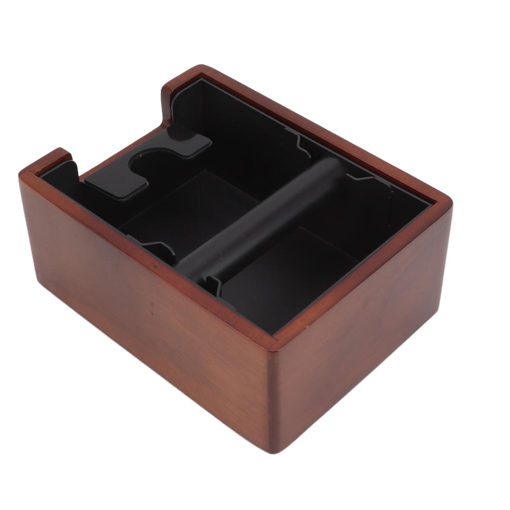 Coffee Knock Box Integrated Wood ABS Iron with Handle Holder Coffee Grounds Bucket for Home Cafe