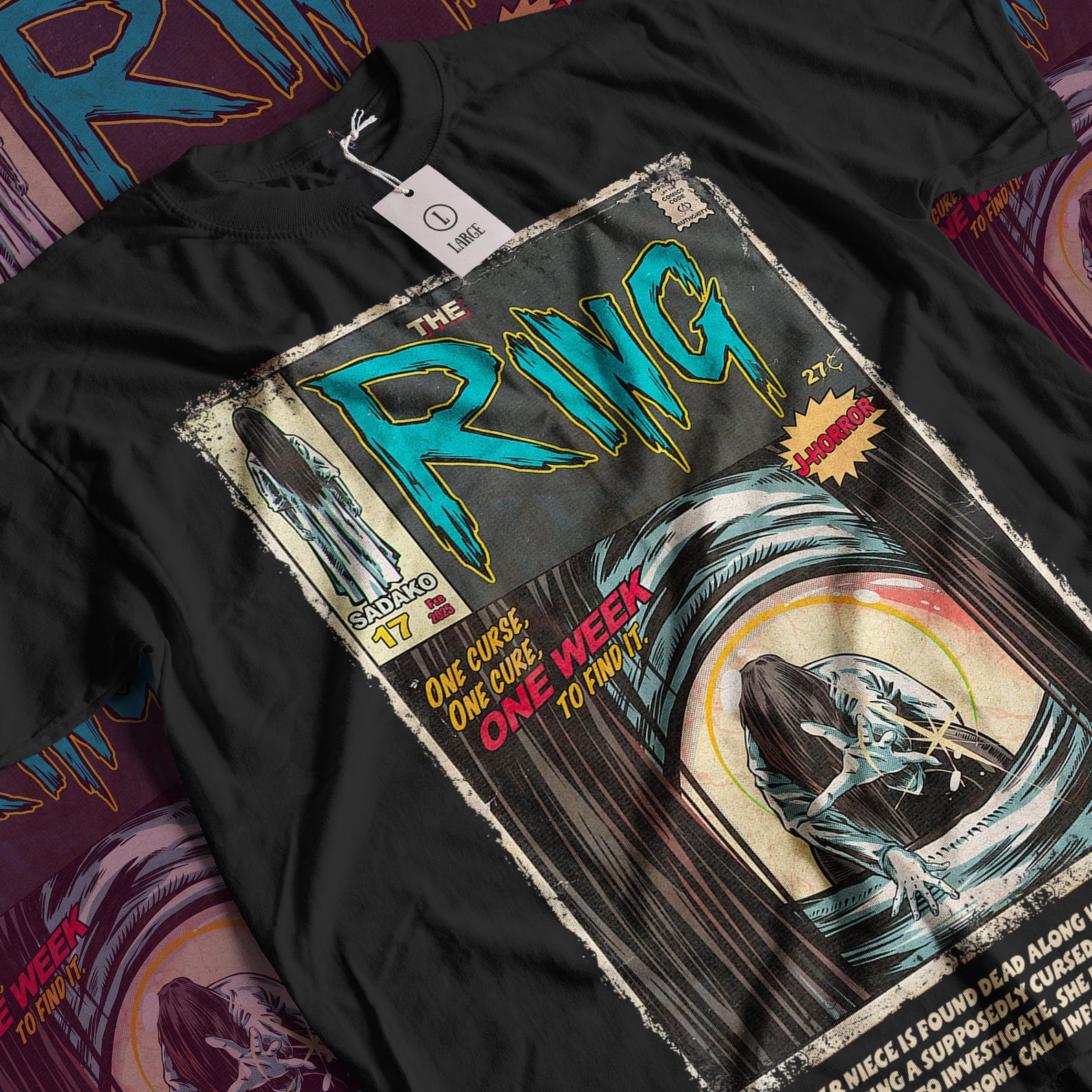 The Ring Movie T-Shirt: Vintage Horror Graphic Tee M