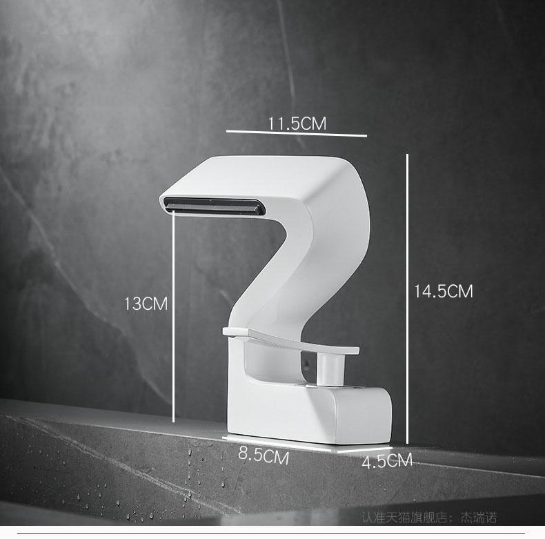 Bathroom Basin Faucets Gold Waterfall Hot and Cold Mixer Taps Black Brass Toilet Sink Water Crane New Style