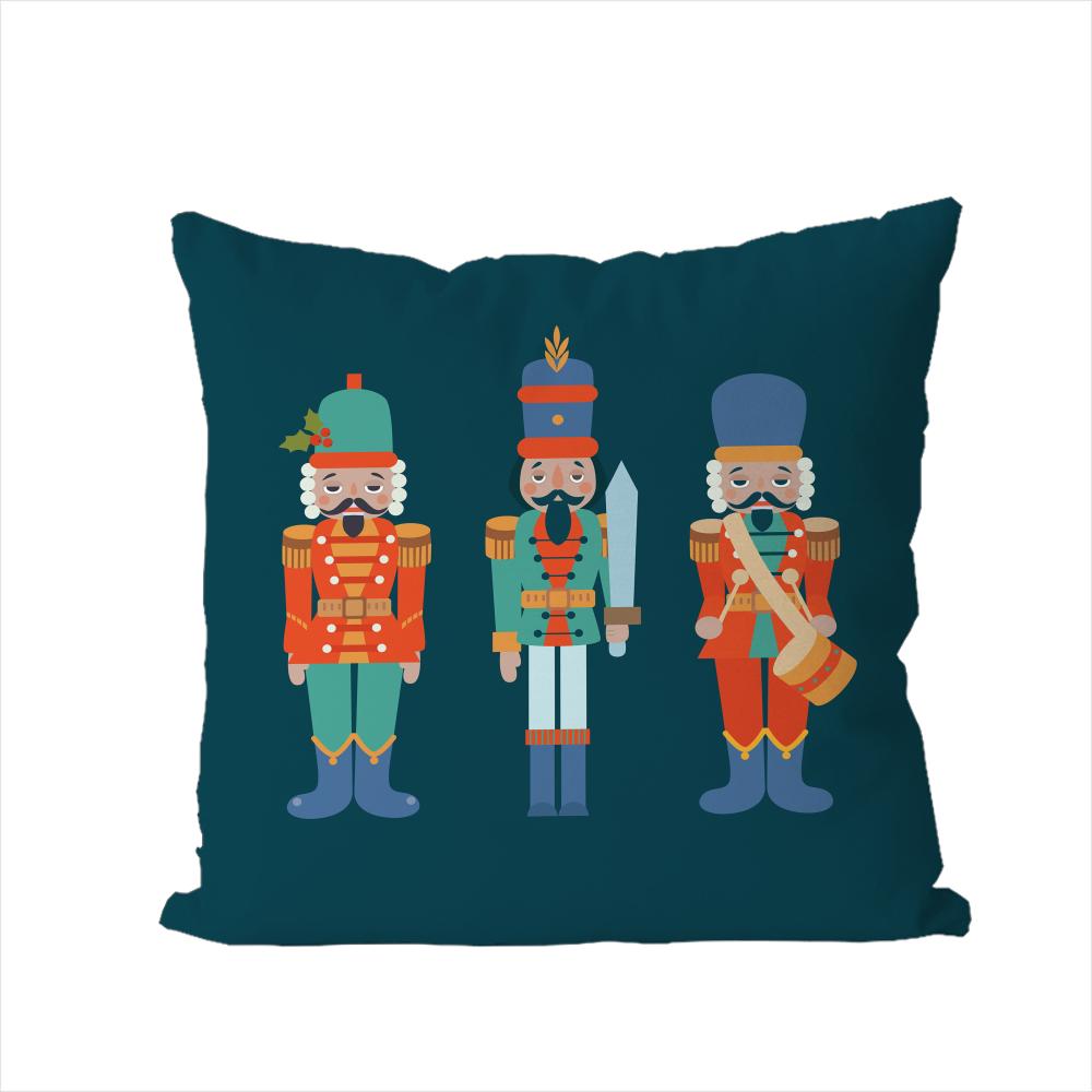 Nutcracker Soldier Pillow Case For Car Sofa Decorative Home Doublesided Print Plush Square Throw Pillow Cushion Cover
