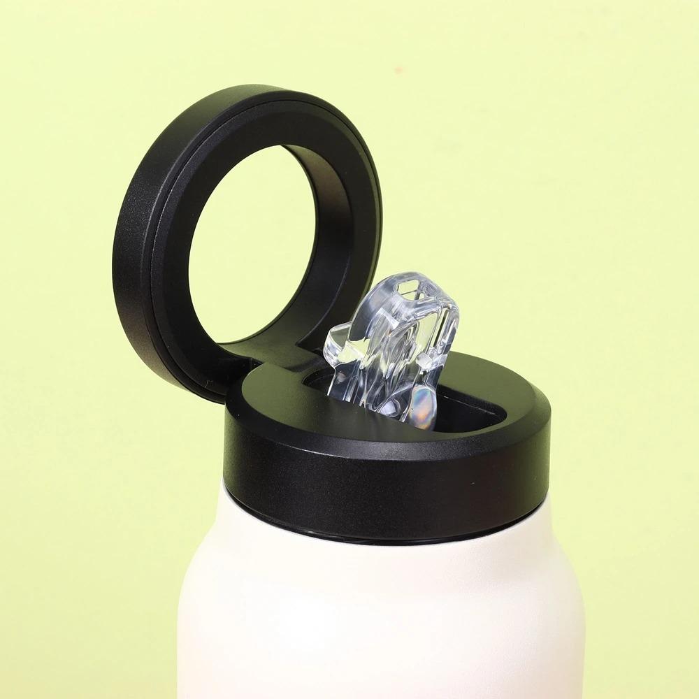 With Magnetic Phone Holder Insulated Water Bottle Stainless Steel Thermos Cup  Cycling
