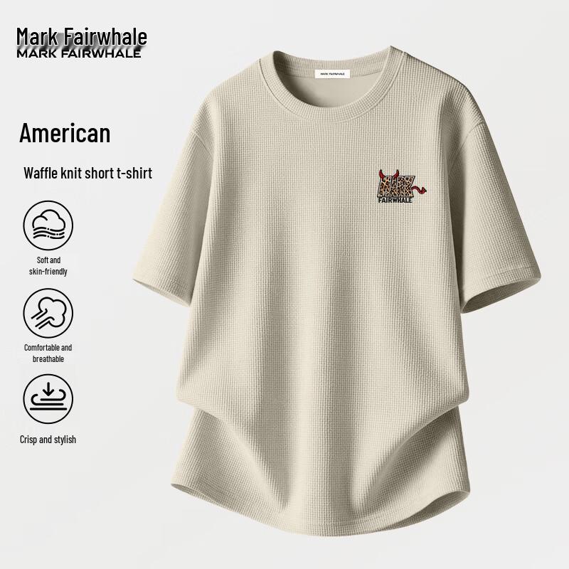 MARK FAIRWHALE Men s Waffle Knit Short-Sleeve T-Shirt 2XL