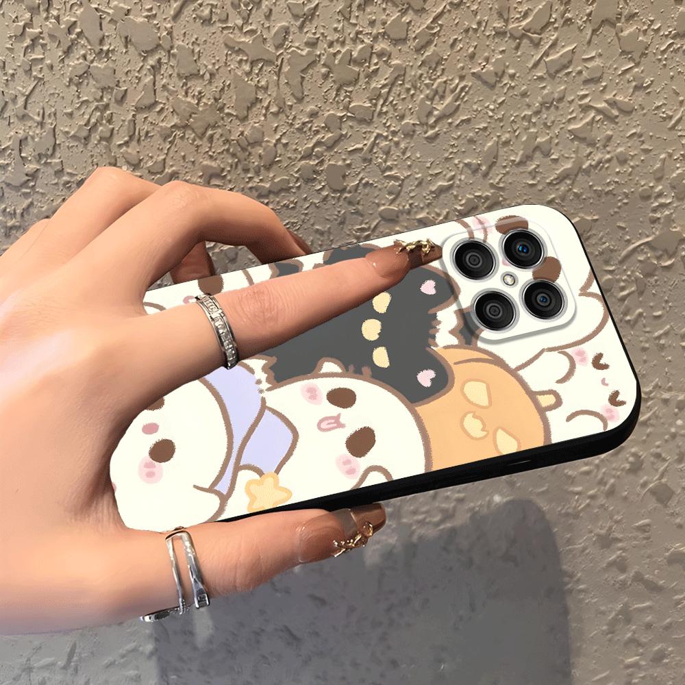 Cartoon Cute Cat Funda Phone Cover Case for Honor 200 400 Lite 70 Magic5Lite X7 X5b X8 X6 X9a 90 8X