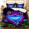 Flowery Frog Bed Set Doona Quilt Duvet Cover Pillowcase Single Double Queen Size