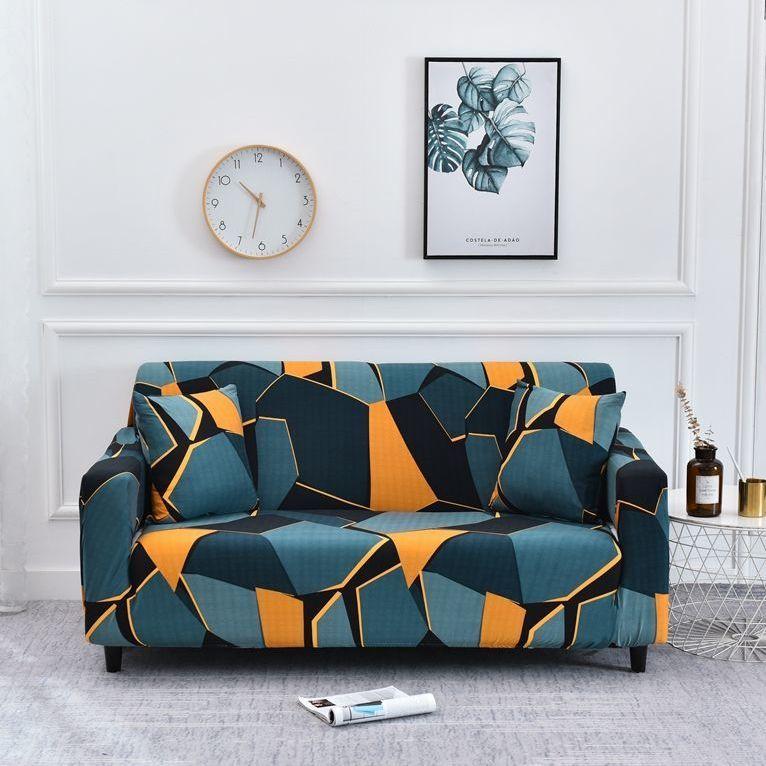 Husă Elastică pentru Perna de Șezut a Sofalei Husă Elastică pentru Perna de Șezut Husă pentru Canapea Husă Geometrică cu Dungi pentru Decorarea Camerei de Zi