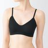 MUJI Gentle Ribbed S Women's Bra, FCH54A4A, Black, Women's
