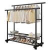 Extra Thick Floor Standing Clothes & Coat Rack for Bedroom, Balcony & Living Room