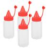 4 pcs Mini Condiment Squeeze Bottles Small Size Portable Oil Dispenser For Salad Dressing Mustard Ketchup Sauce Camping Kitchen