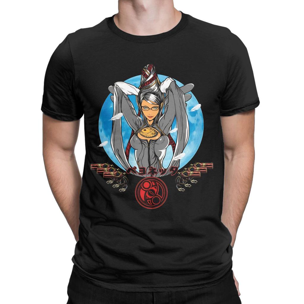 Dark Witch Art Graphic 100% Cotton T-Shirt B-Bayonettaa Tees Tops For Men