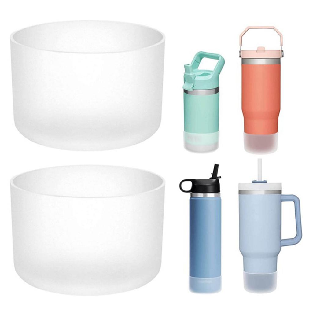 4 Pieces Silicone Boot Sleeve Protective Silicone Covers for Water Bottle Bottom
