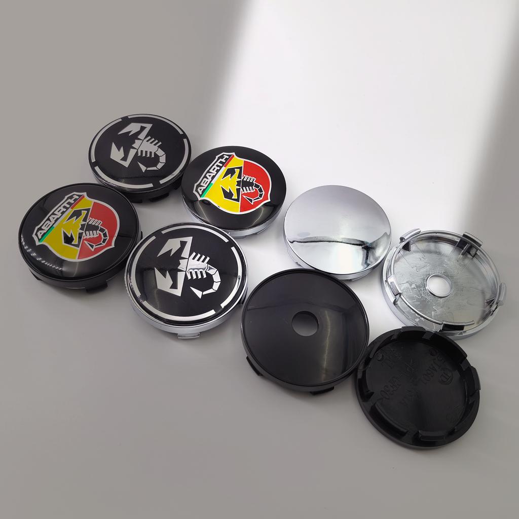 4ps 56mm/60mm 5.6cm/6cm Abarth logo car emblem Wheel Center Hub Cap auto Rim refit dust-proof badge covers styling accessories