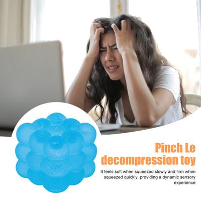 Mini Okrągła Kostka Ściskana Zabawka Redukująca Stres i Lęk Kostka Lodu Winogronowego Zabawka Sensoryczna Nastolatki Dorośli Przenośna Miękka Kostka TPR Zabawka do Ściskania