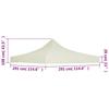 Toit de tente de réception - vidaXL - 3 x 3 m - Crème - Oxford résistant aux UV - Montage facile