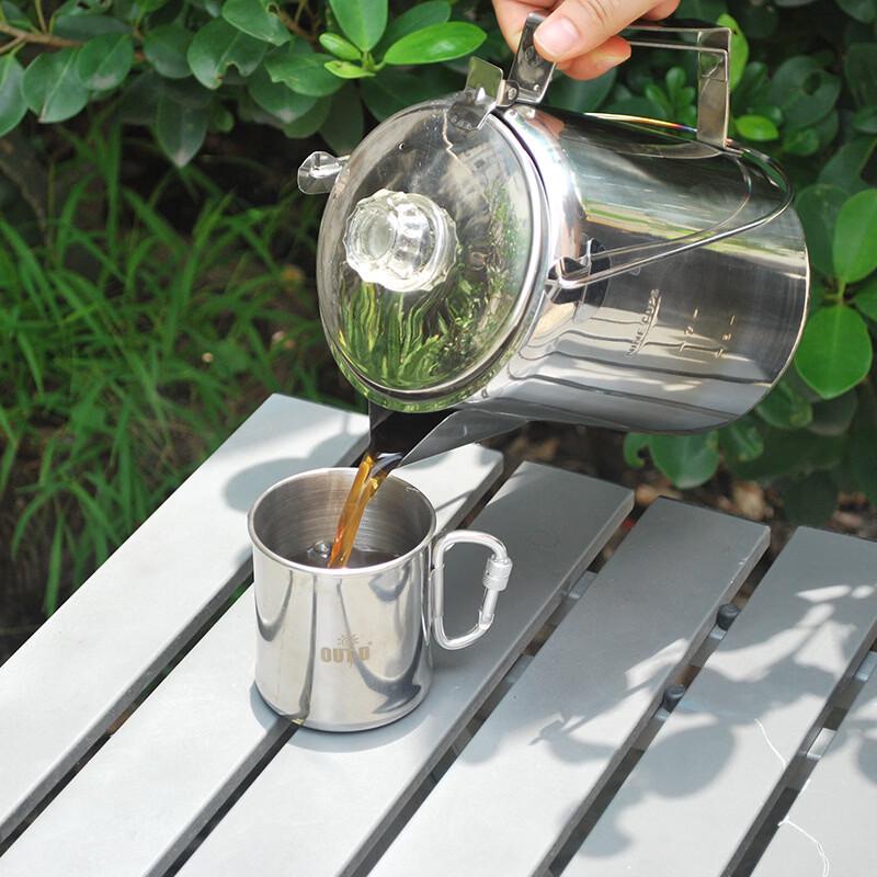 OEING Camping Stainless Steel Moka Pot Coffee Maker