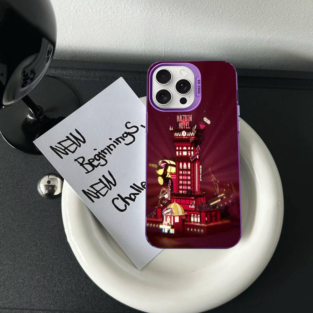 H-Haz-bins Hotels Bunte Handyhülle Für iPhone 17 16 15 14 13 12 11 Pro Max Plus Mattes Cover