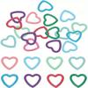 30Pcs Mix Color Triangle/heart Knitting Stitch Markers Colored Metal 12-13mm Stitch Markers for Sewing DIY Knitting