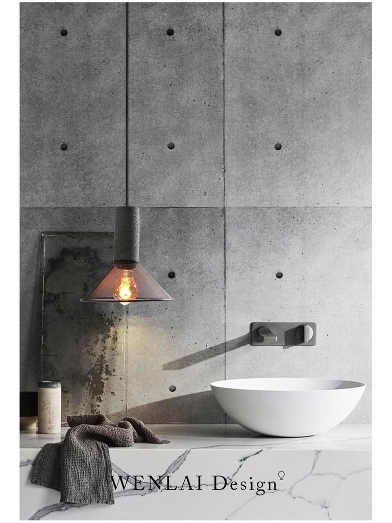 Retro Industrial Cement Pendant Light - American Country Style for Cafes, Bars, and Restaurants