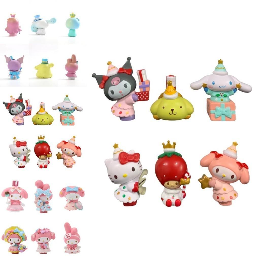 Cute Sanrio My Melody Figure Doll Toy Set For Home Decor And Cake Topping