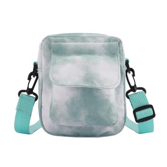 Холщовая сумка кроссбоди с принтом тай-дай на плечо с регулируемым плечевым ремнем сумка для телефона кошелек кроссбоди для повседневной жизни путешествий улицы зелёный 669₽