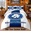 Millwall Pattern Bedding 3Pcs Set Custom Name, Bed Sheet And Pillowcases For Home Bedroom