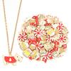 10pcs Alloy Enamel Christmas Charms Cute Xmas Pet Dog Bone Pendants For Jewelry Making DIY Earrings Necklace Gifts Accessories