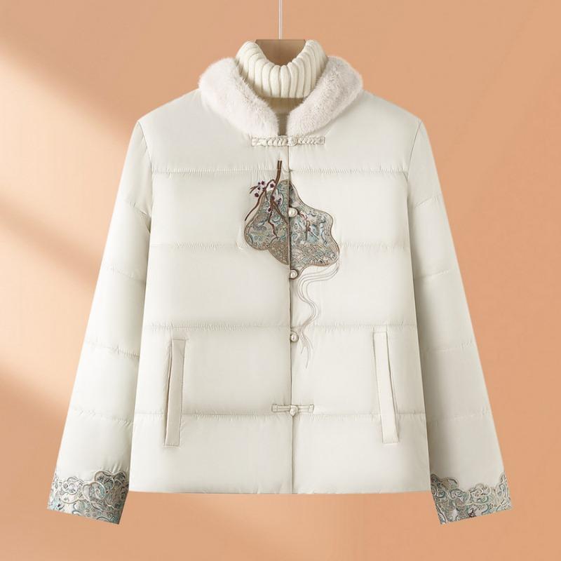 Padded jacket women's new winter warm padded jacket retro down padded jacket tide