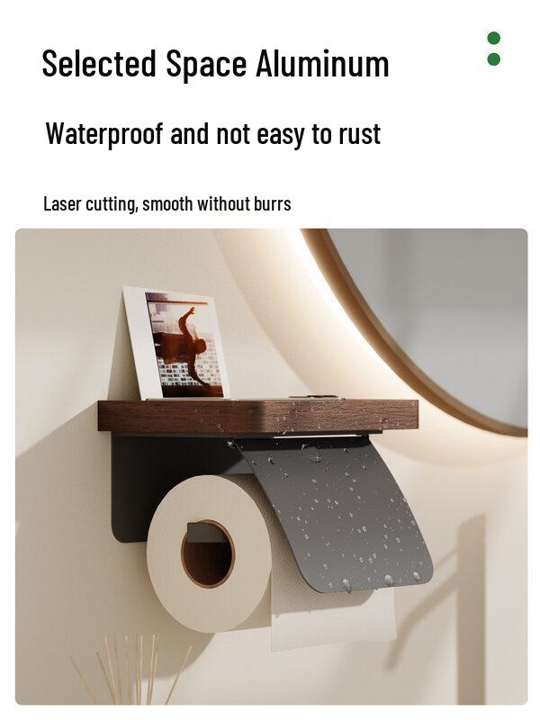 LIEI Walnut Bathroom Toilet Paper Holder