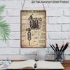 2D Flat Vintage Tattoo Machine Diagram Metal Sign - 7.87X11.8inch Aluminum Wall Art for Home, Bar, Cafe, Garden Decor - Ideal for Holiday Parties