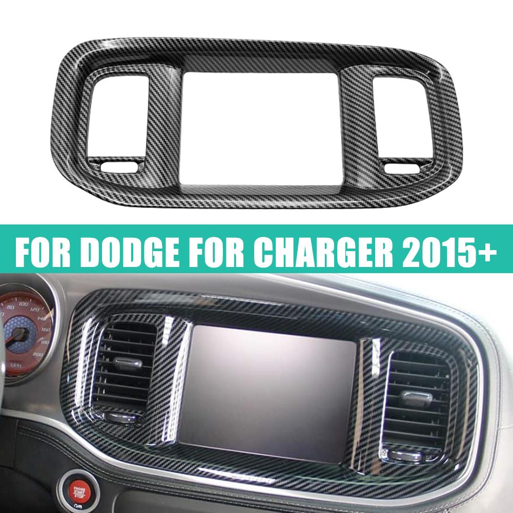 Car Dashboard DVD Navigation Screen Frame Cover Trim For Dodge For Charger 2015 Dashboard DVD Navigation Screen Frame Cover Trim