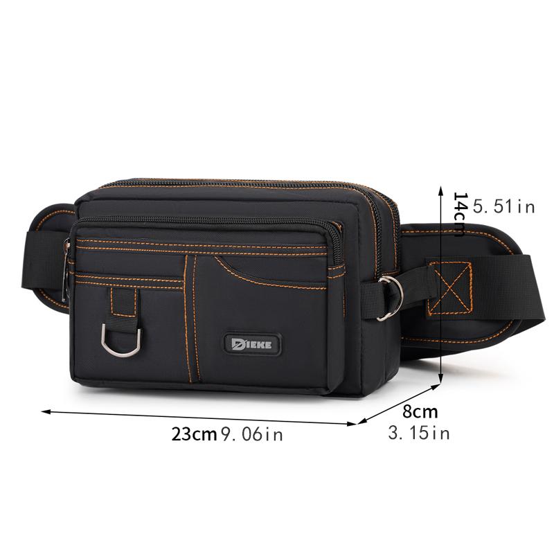 Multifunktionale Hüfttasche - verstellbarer Schultergurt, Brusttasche mit Mehrfachtaschen-Design, geeignet für Outdoor-Wandern, Cyc