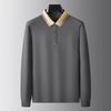 DIBINZE Men's Plus Size Long Sleeve Polo Shirt