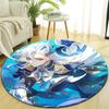 1pc Genshin Impact Neuvillette1 Design Printed Area Round Carpet for Bedroom Living Room Home Decor Rugs Mat Non Slip Mat Rug for Bedside