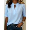 2026 Zomer Nieuw Effen Kleur Casual Pullover Korte Mouw Dames Losse Grote Maat Top