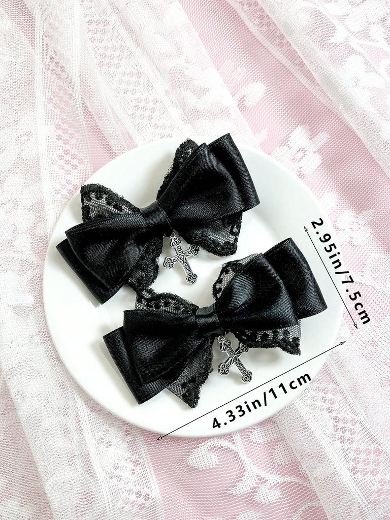 2 stuks/set Donkere Gotische stijl dames haaraccessoire haarklem