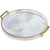 Generic Luxury Serving Tray, with Handles Cosmetic Perfume Makeup Display Multifunction Decorative Decorative Tray, Jewelry Tray for Living Room,