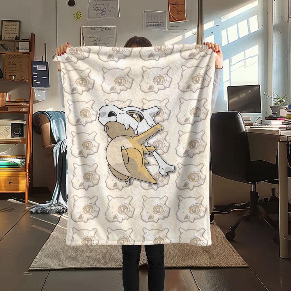 1 Pezzo Coperta in Flanella con Stampa Cubone, Alta qualità Confortevole per Tutte le Stagioni, Decorazione per la Casa, Calore e Comfort, Perfetta per Regali di Natale