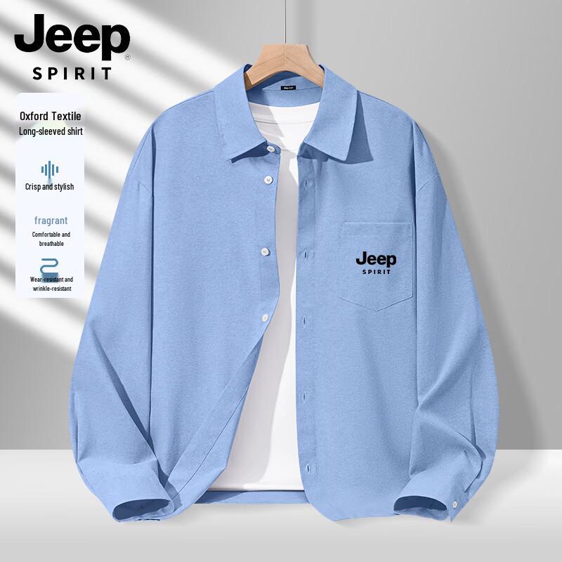 JEEP SPIRIT Men s Versatile Printed Long Sleeve Shirt 3XL