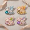 1Pcs Unisex Pearl Colorful Wing Goat Animal New Year Party Casual Brooch Pins Cute Angel Sheep Brooches For Women