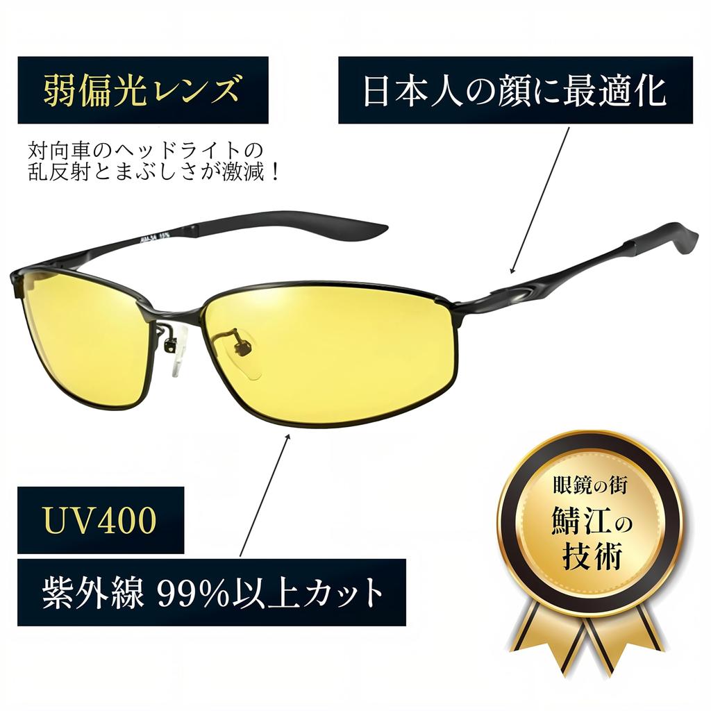 Polarized Sunglasses for Fishing Metal Sports Sunglasses for Driving Eyeglasses Cool Face [Adventure King] Men's [Sabae Design/Ultra-light Frame]