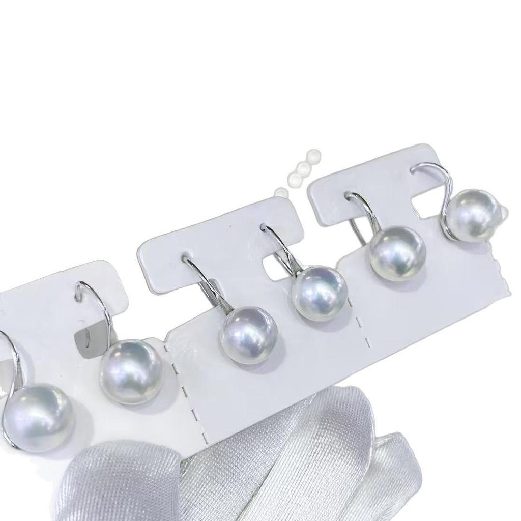 Australian White 10-11mm Edison Freshwater Pearl High Heel Earrings - Versatile Daily Classic Style