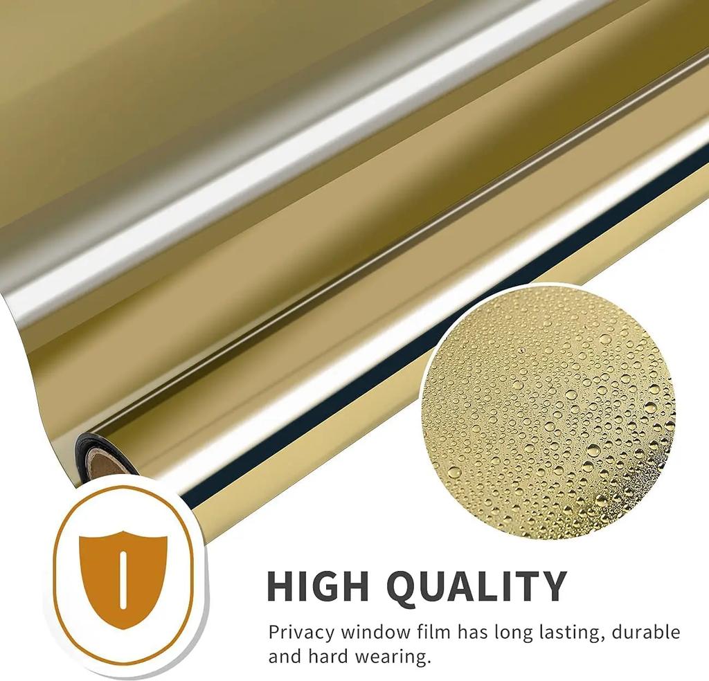 Self Adhesive Mirror Window Film Sunscreen Vinyl Glass Tinting for Decoration UV Protection Glass Sticker Solar Window Shades