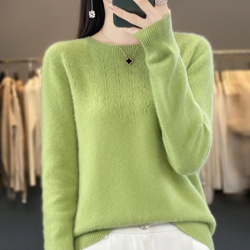 Women Sweater 100% Wool MODERN NEW SAGA O-neck Knit Pullover Thin Spring Autumn Jumpers Female Knit Tops