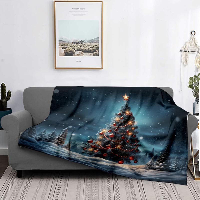 Home Decoration Plush Throw Sofa Blanket Bedspread Bed Fluffy Soft Blankets Decor Plaid Modern Halloween Merry Christmas Winter