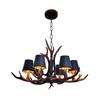 Retro Style Antler Resin With Lampshade Chandelier For Living Room Dining Room Sweep Gold Spray Paint Indoor Modern Home Decor